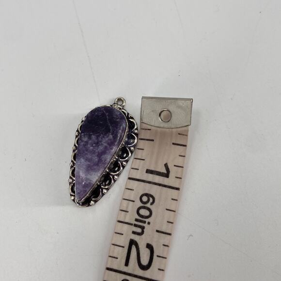 Amethyst sterling silver pendant - Picture 4 of 4